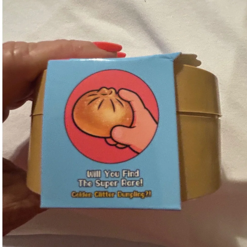Squishy Bun Squeezy Dumplings Sugar Edition Mystery Fidget Toy Steamer Basket